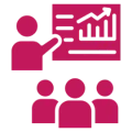 Presentation icon with audience